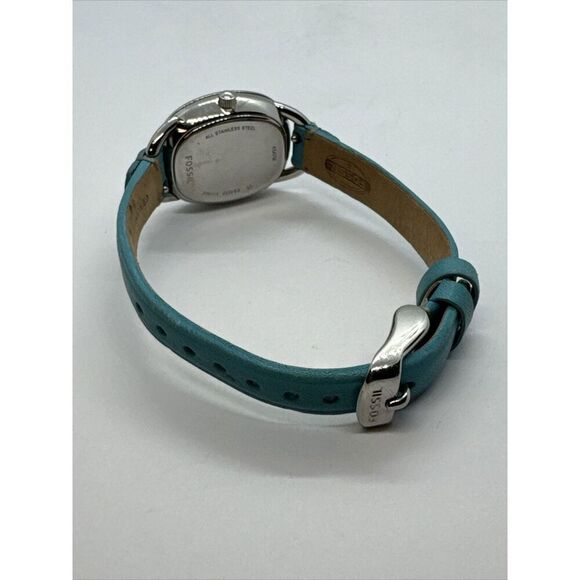 Fossil Sculptor ES3559 Women Blue Leather Analog Silver Dial Quartz Watch JNA347 - Picture 8 of 11